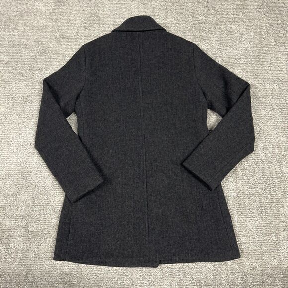 Abercrombie & Fitch Pea Coat Womens Small Wool Blend Herringbone Double Breasted - Picture 9 of 11